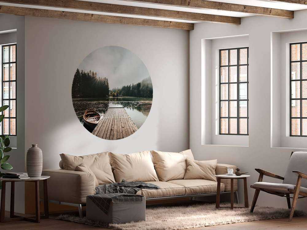 Foggy morning by the water