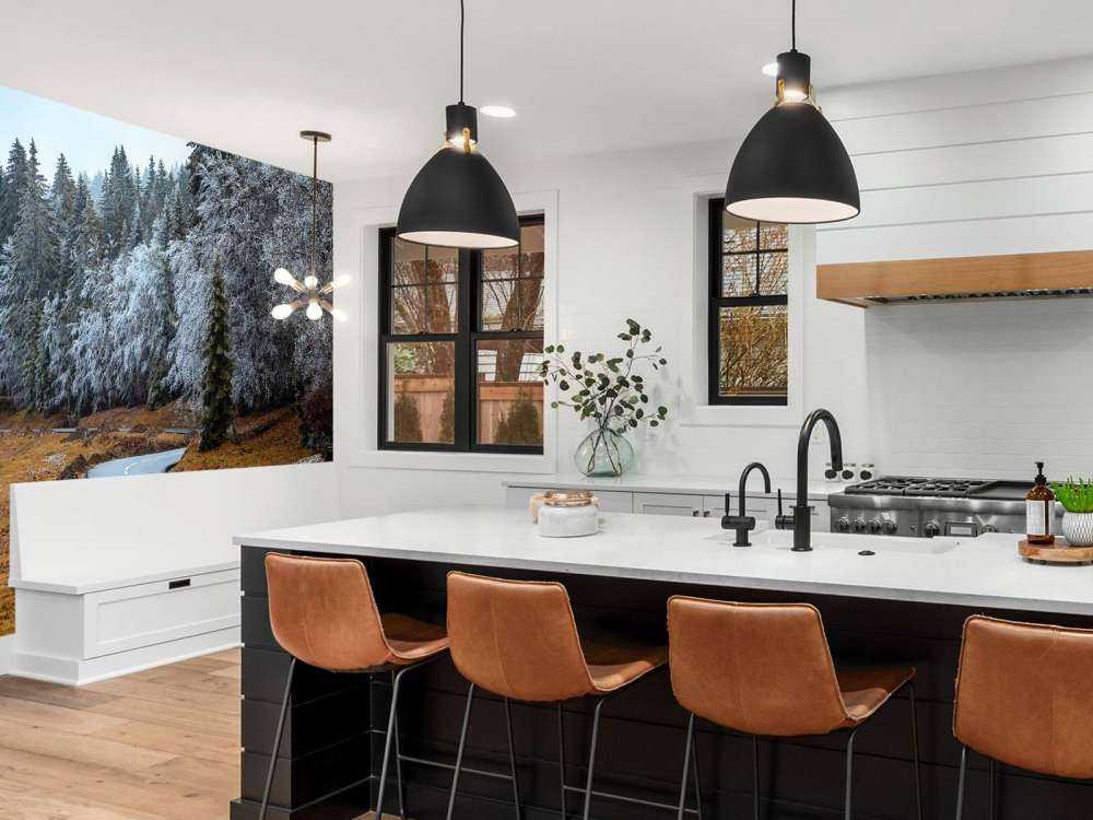 The road and the frozen trees