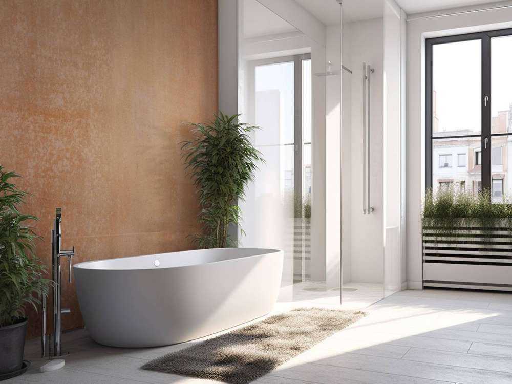 Béton terracotta avec balayage