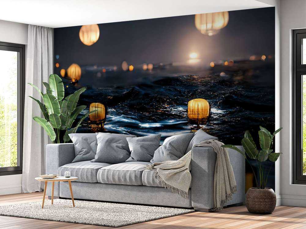 Lanterns au-dessus de l'eau