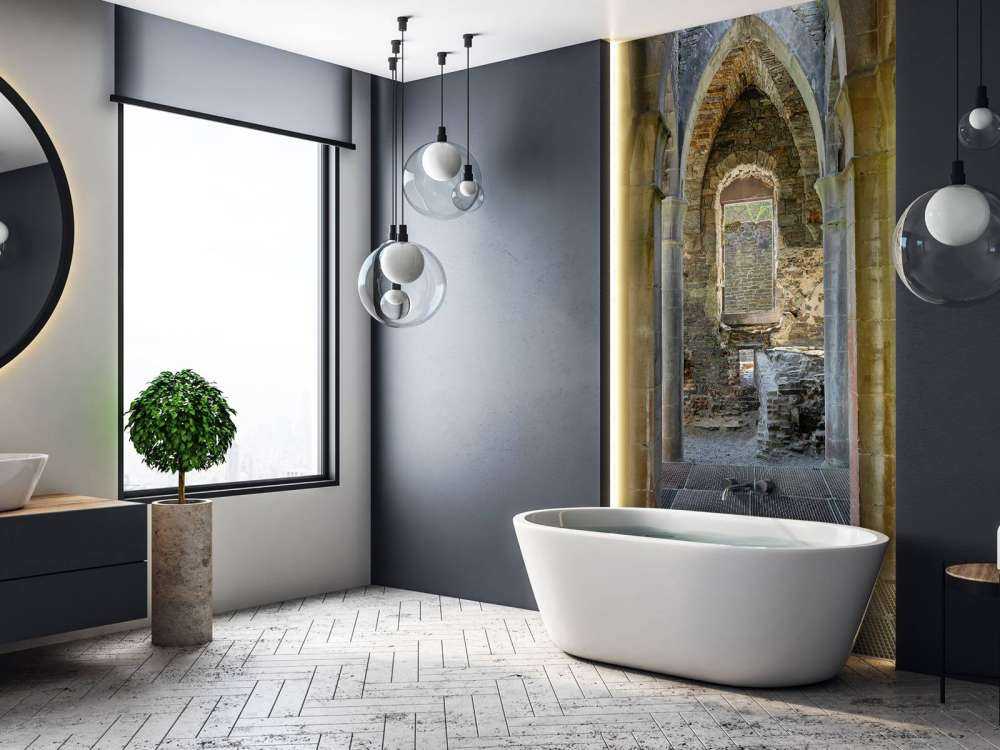 Bâtiment abandonné avec des arches