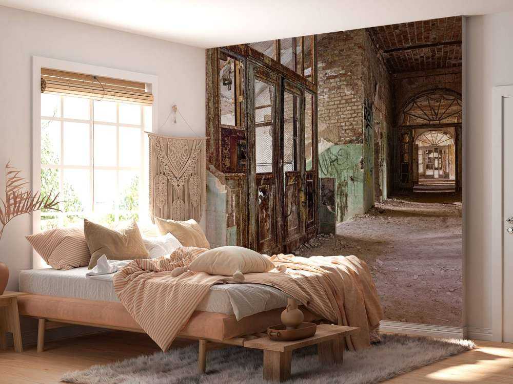 Cage d'escalier dans un bâtiment abandonné