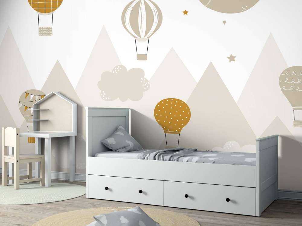 Montgolfières à travers les montagnes