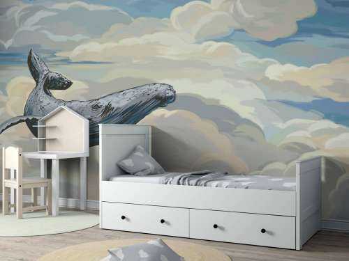 Baleine à travers les nuages