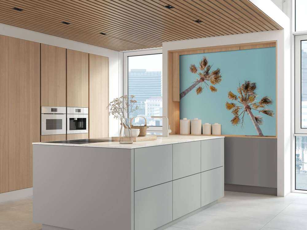 Palmiers avec ciel bleu