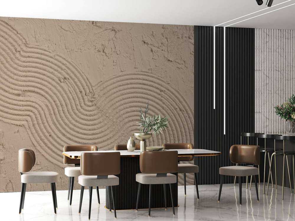 Lignes et structures organiques en taupe