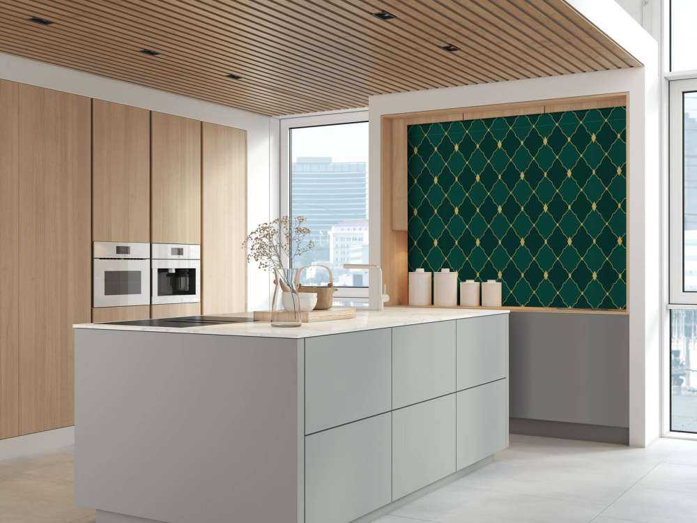 Motif losanges verts