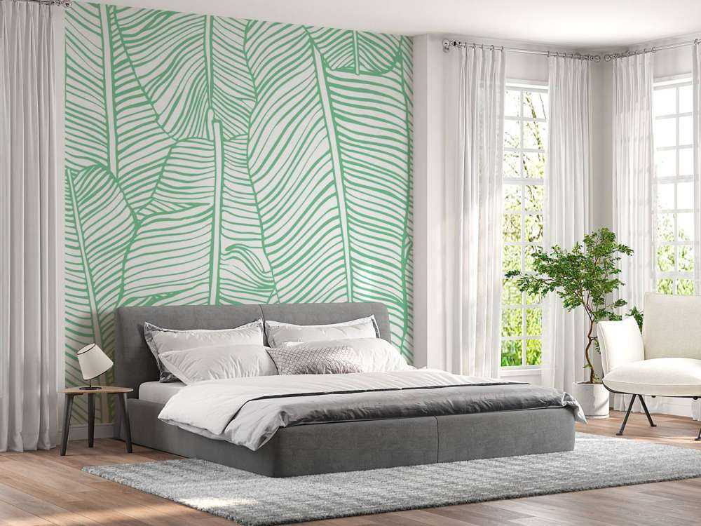 Motif de feuille vert