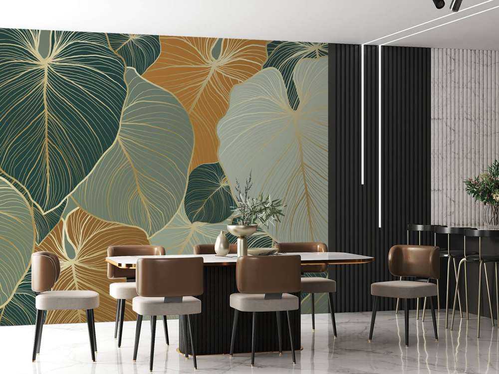 Feuilles couleur cuivre