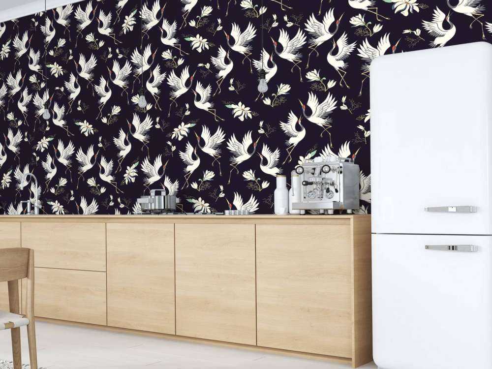 Motif de grue en vol