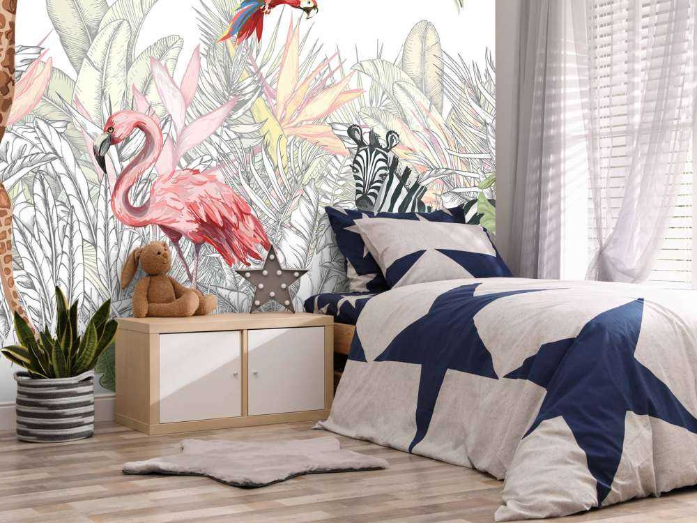 Dessin d'animaux dans la jungle