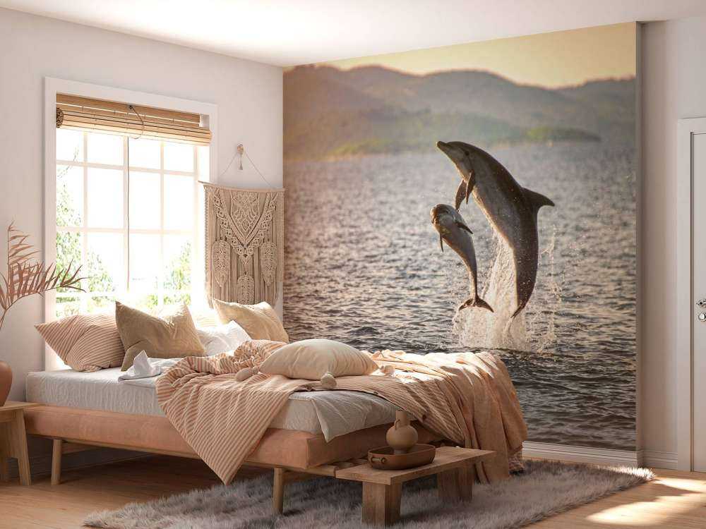 Deux dauphins qui sautent