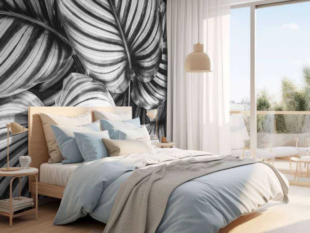 Plante à feuilles rayées