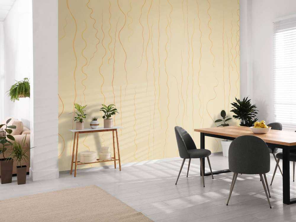 Lignes organiques herbe beige II