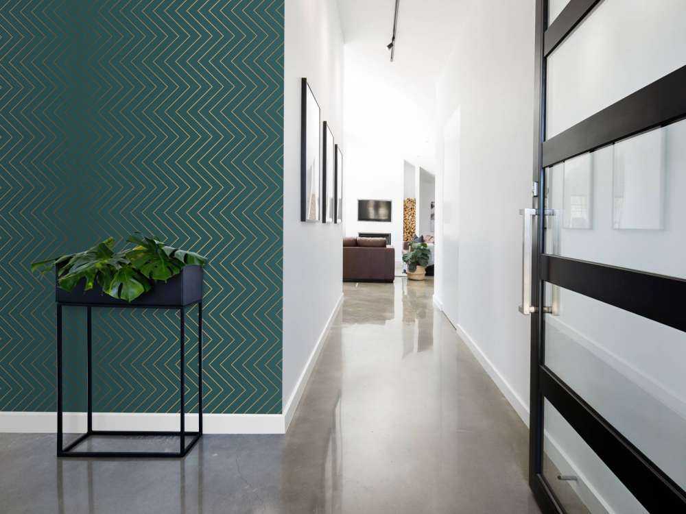 Zigzag en bleu canard