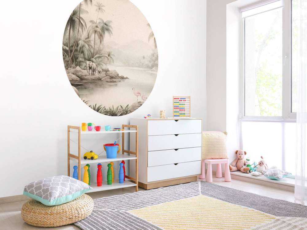 Paysage de jungle avec animaux