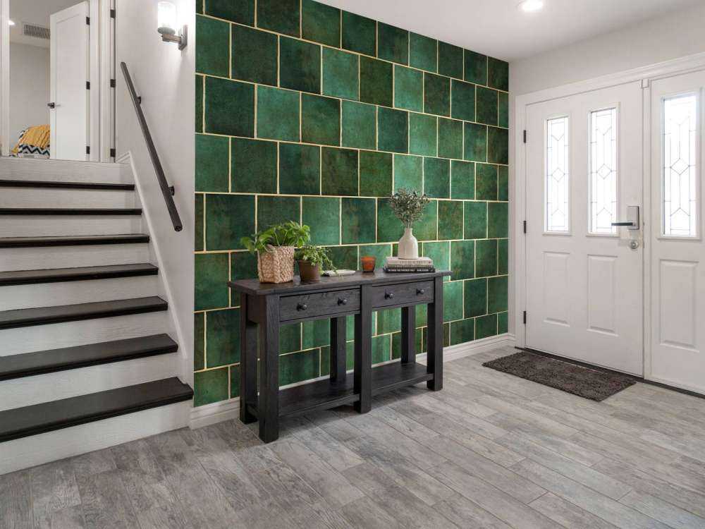 Carreaux en céramique verts