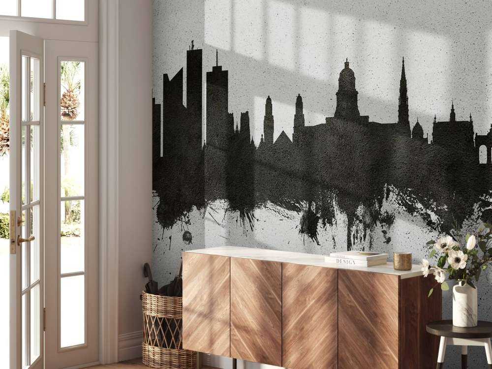 Aquarelle skyline, Bruxelles