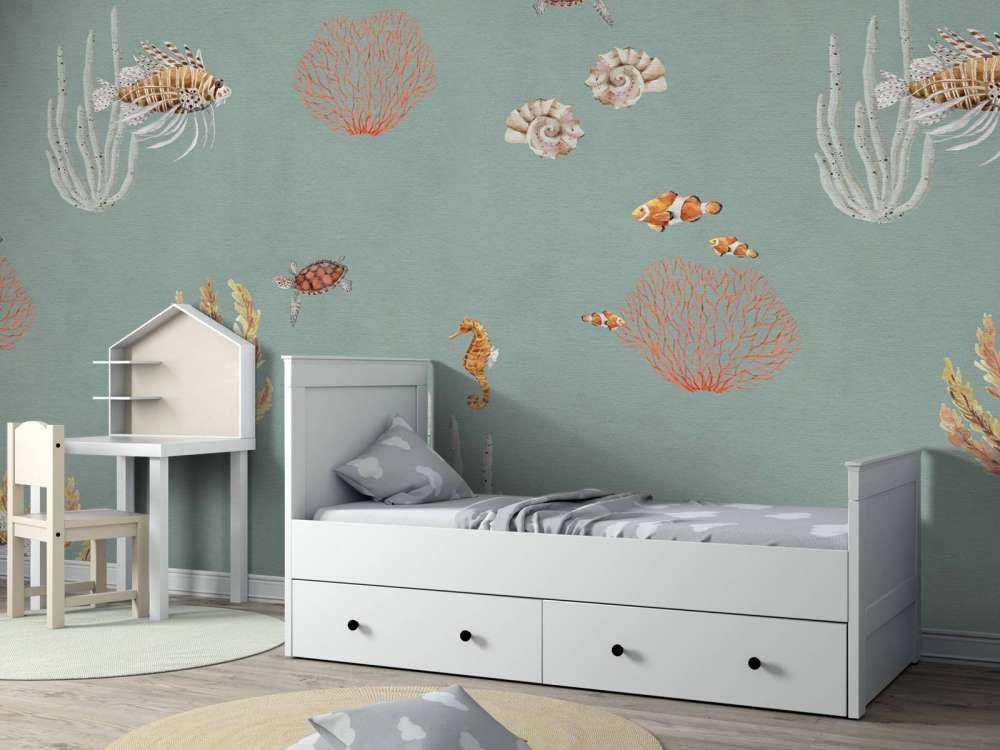 Coral Garden - Blue - 120