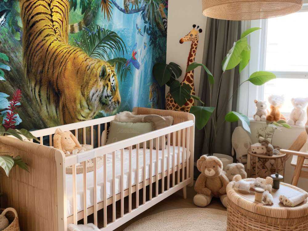 Tigers Near Waterfall