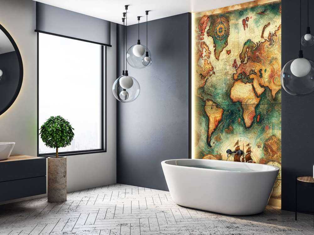 Carte du Monde Historique Vintage