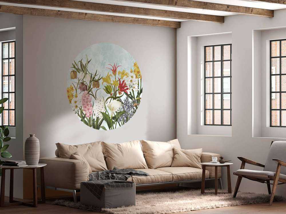 Fleurs de printemps - Douce brise aqua