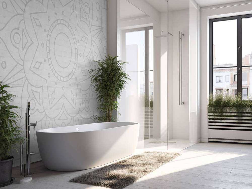 Mandala géométrique gris