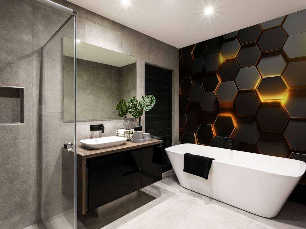 Hexagones Dorés Lumineux