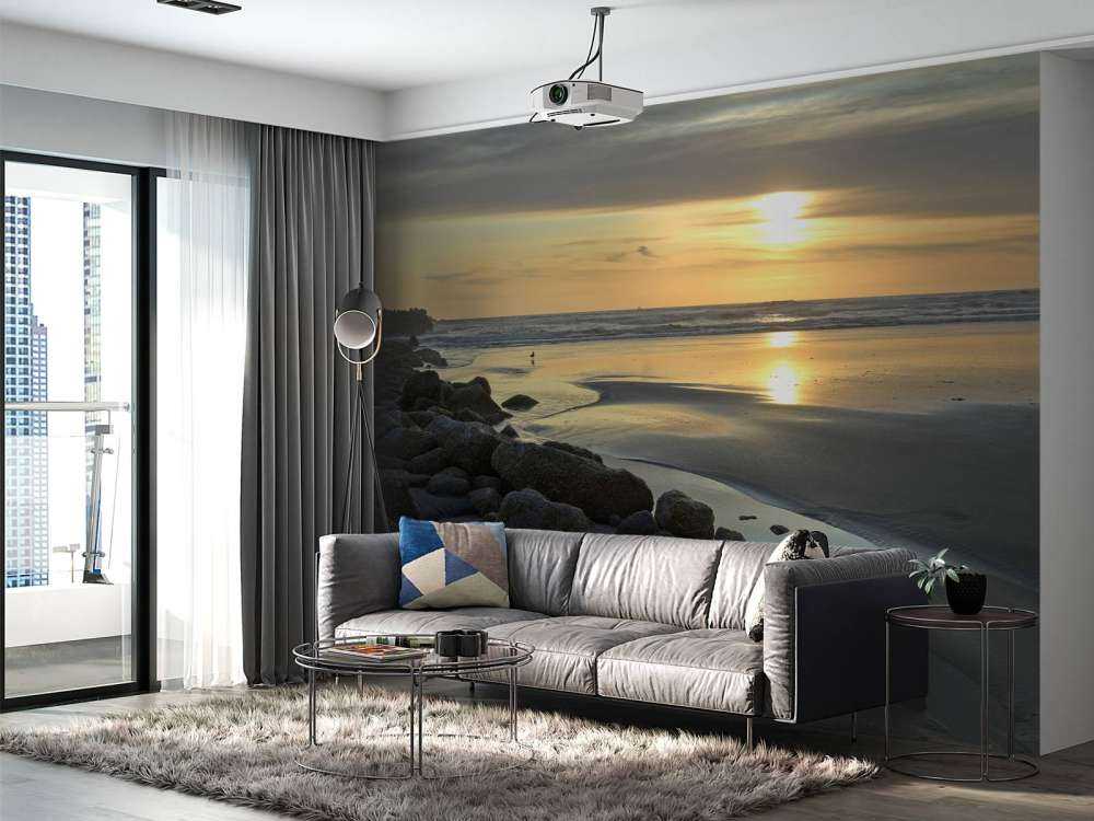 Coucher de soleil sur une plage