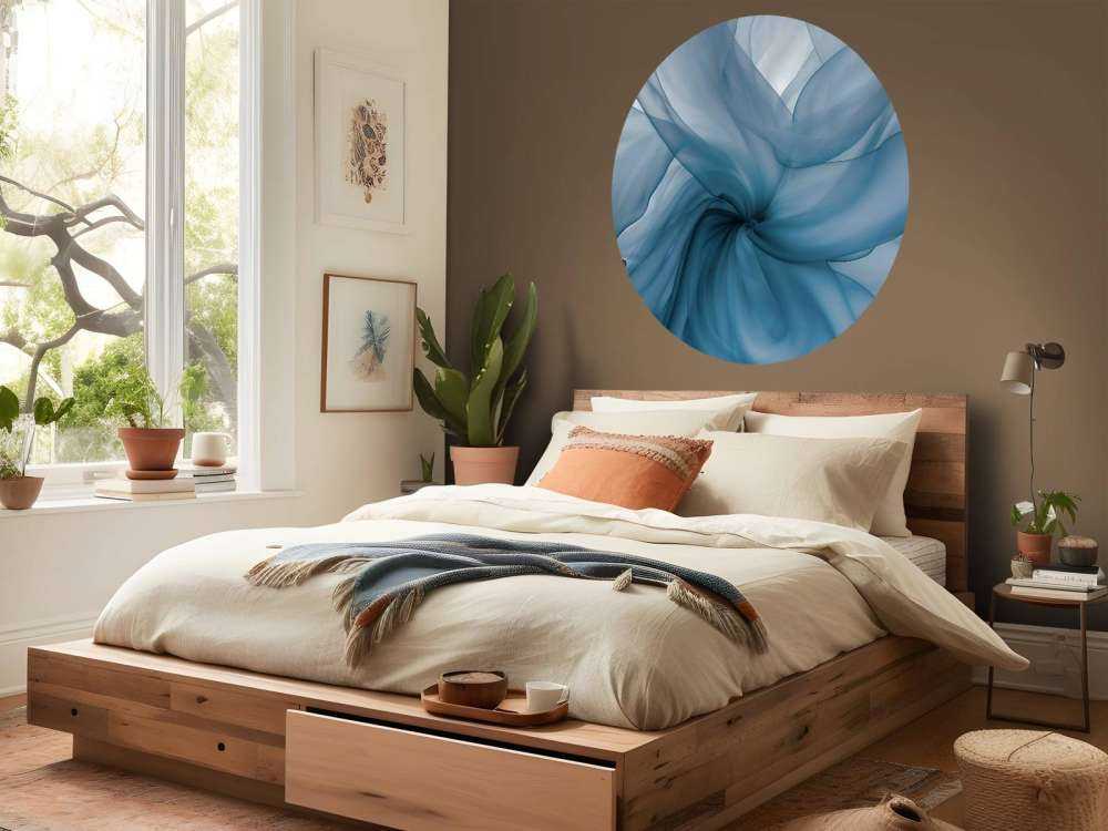 Flux tranquille abstrait dimension bleu marine