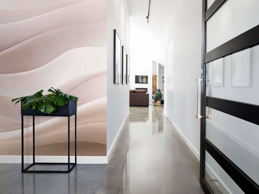 Vagues apaisantes calmes aqua beige