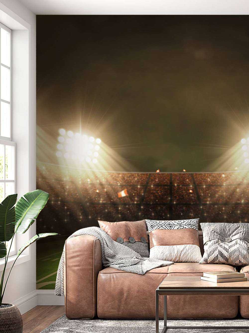 Papier Peint Mural 3D - Terrain De Foot Et Prairie - Impression Murale AJ WALL