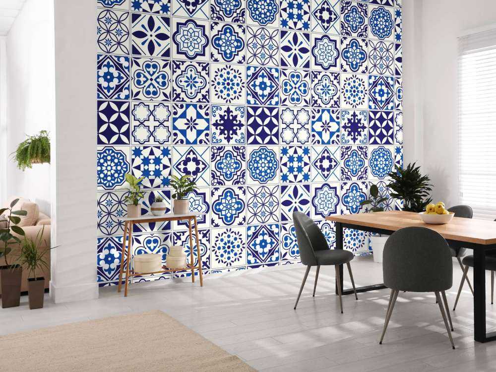 Tuiles bleues