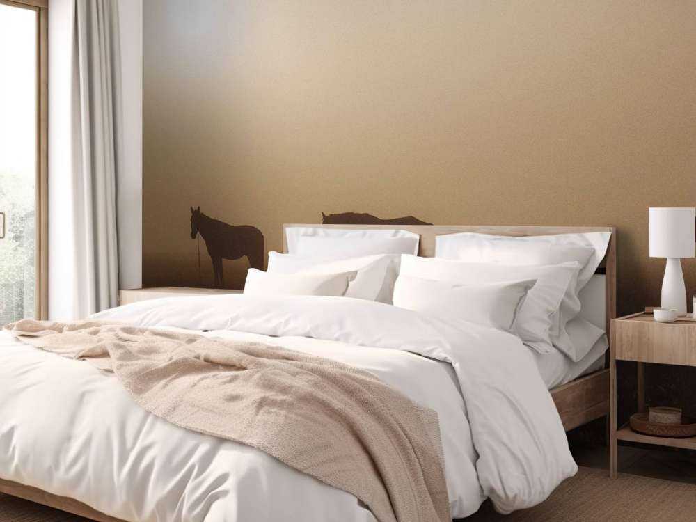 Chevaux dans la Prairie Brumeuse