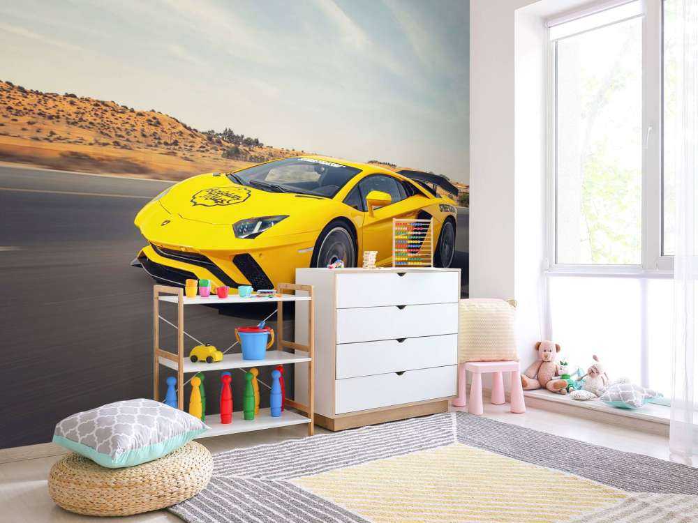 Lamborghini Aventador en action