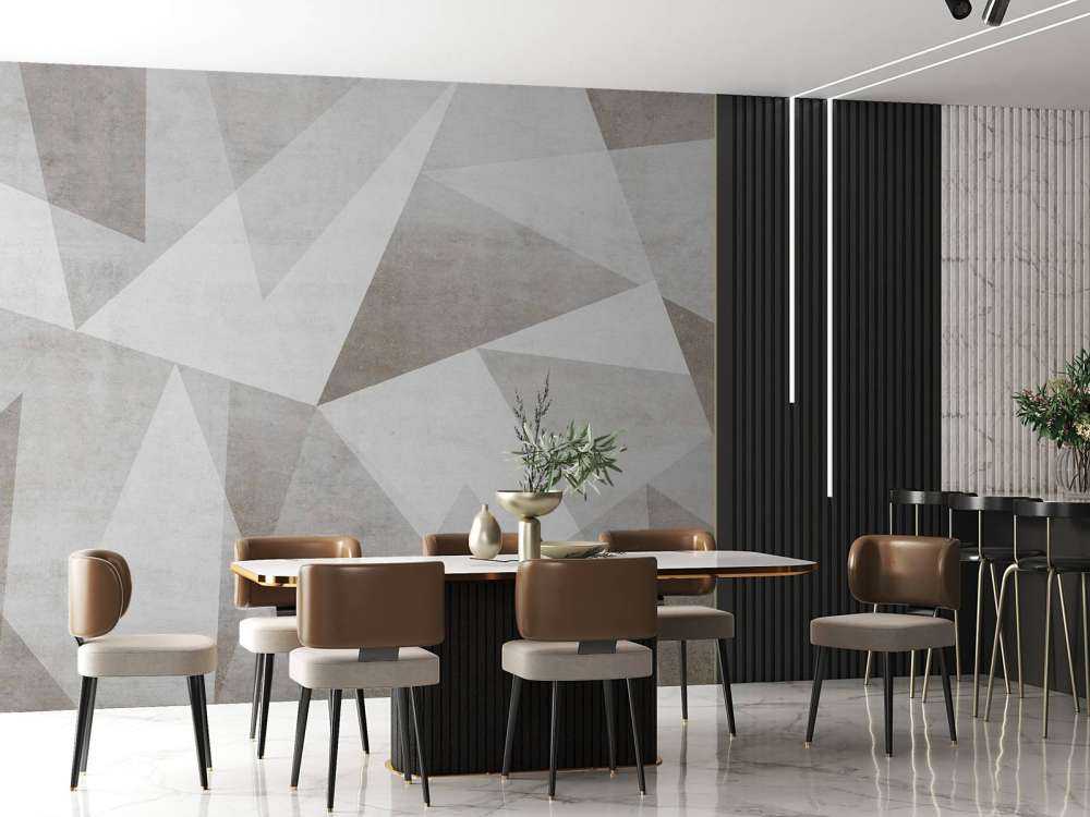 Jeu de lumière géométrique aspect béton