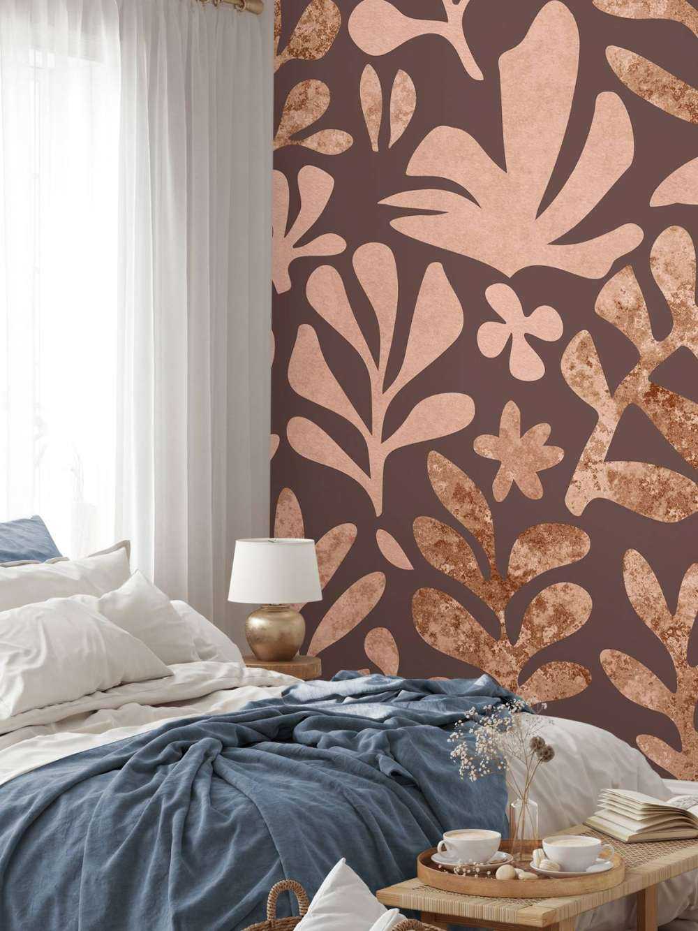 Mousse moka aux formes de feuillage inspirée de Matisse