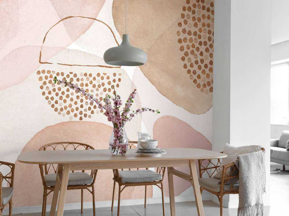 Style boho du milieu du siècle couleur pêche blush