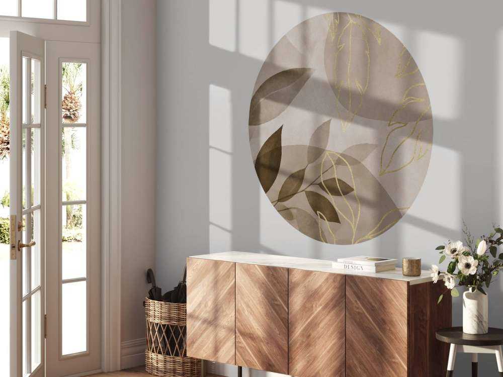Élégance feuillue brun doré