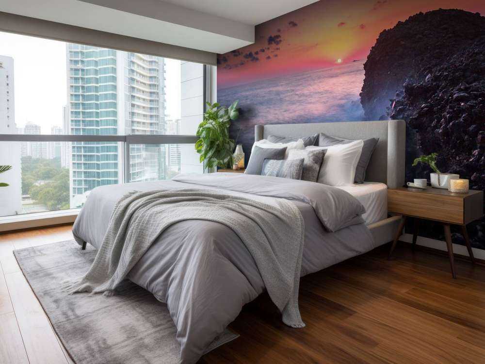 Côte de lave dans la lumière du soir.