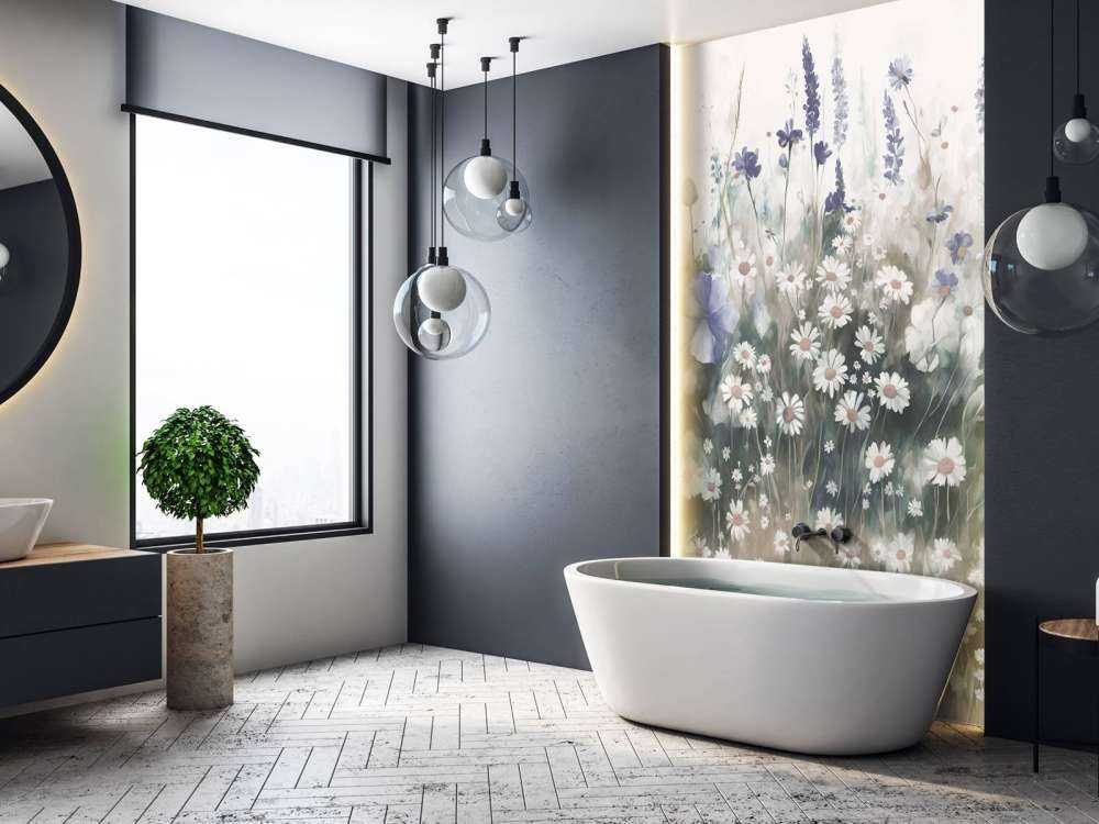 Verdure luxuriante de l'été gris