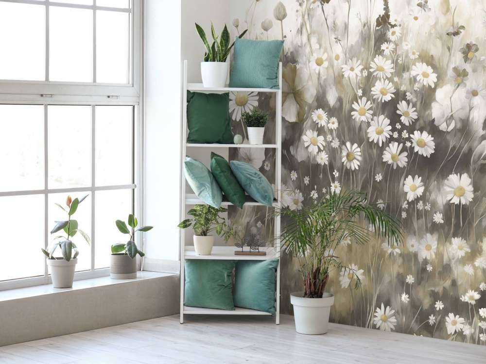 Végétation luxuriante de l'été taupe chaud