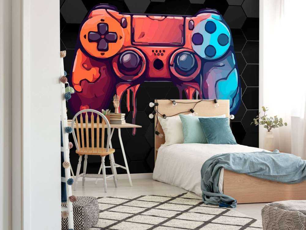 Manette de jeu dégoulinante