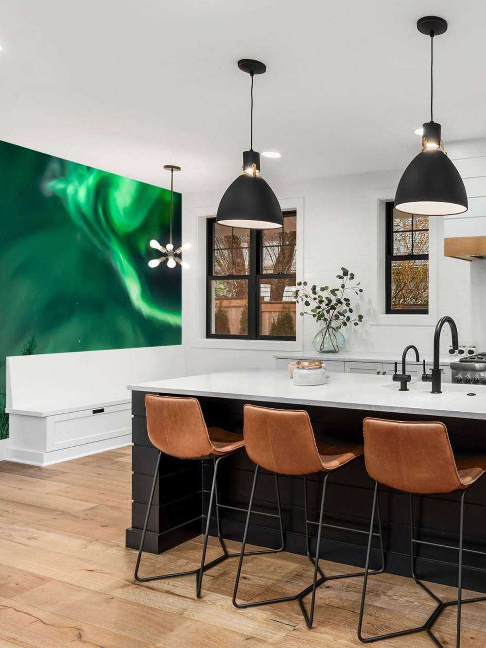 Aurore boréale en spirale