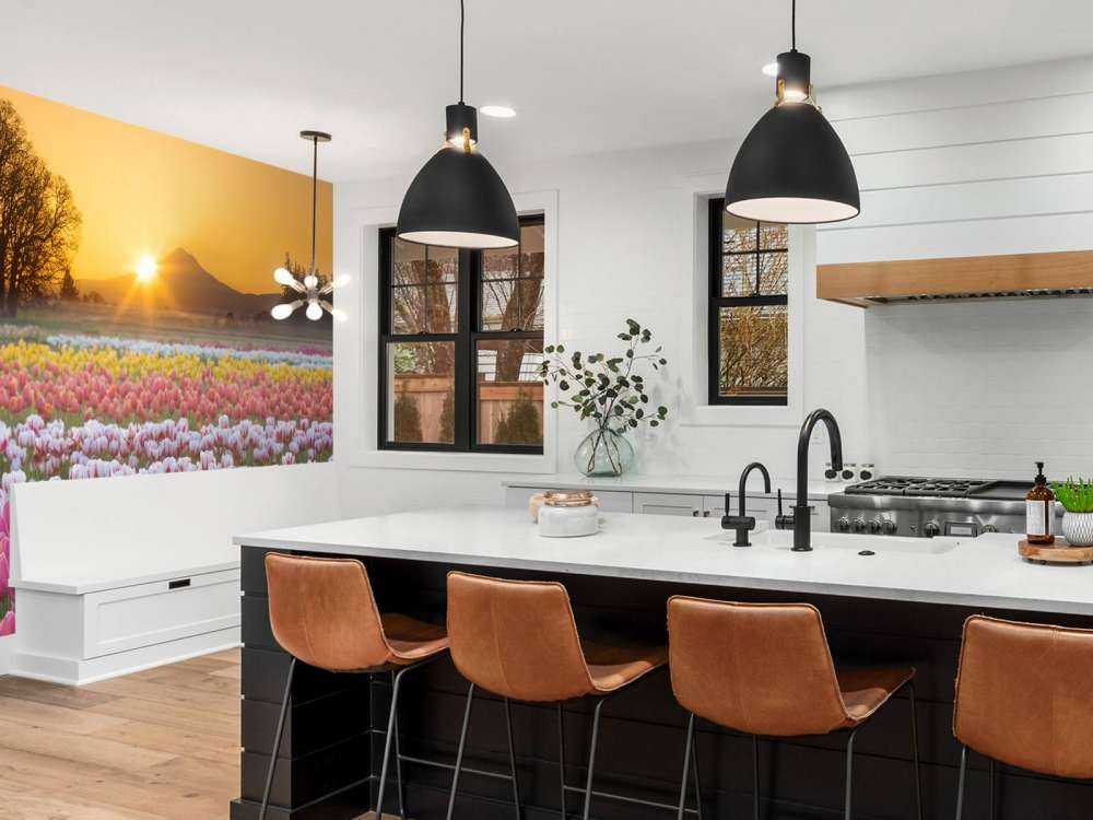 Champ de tulipes coloré