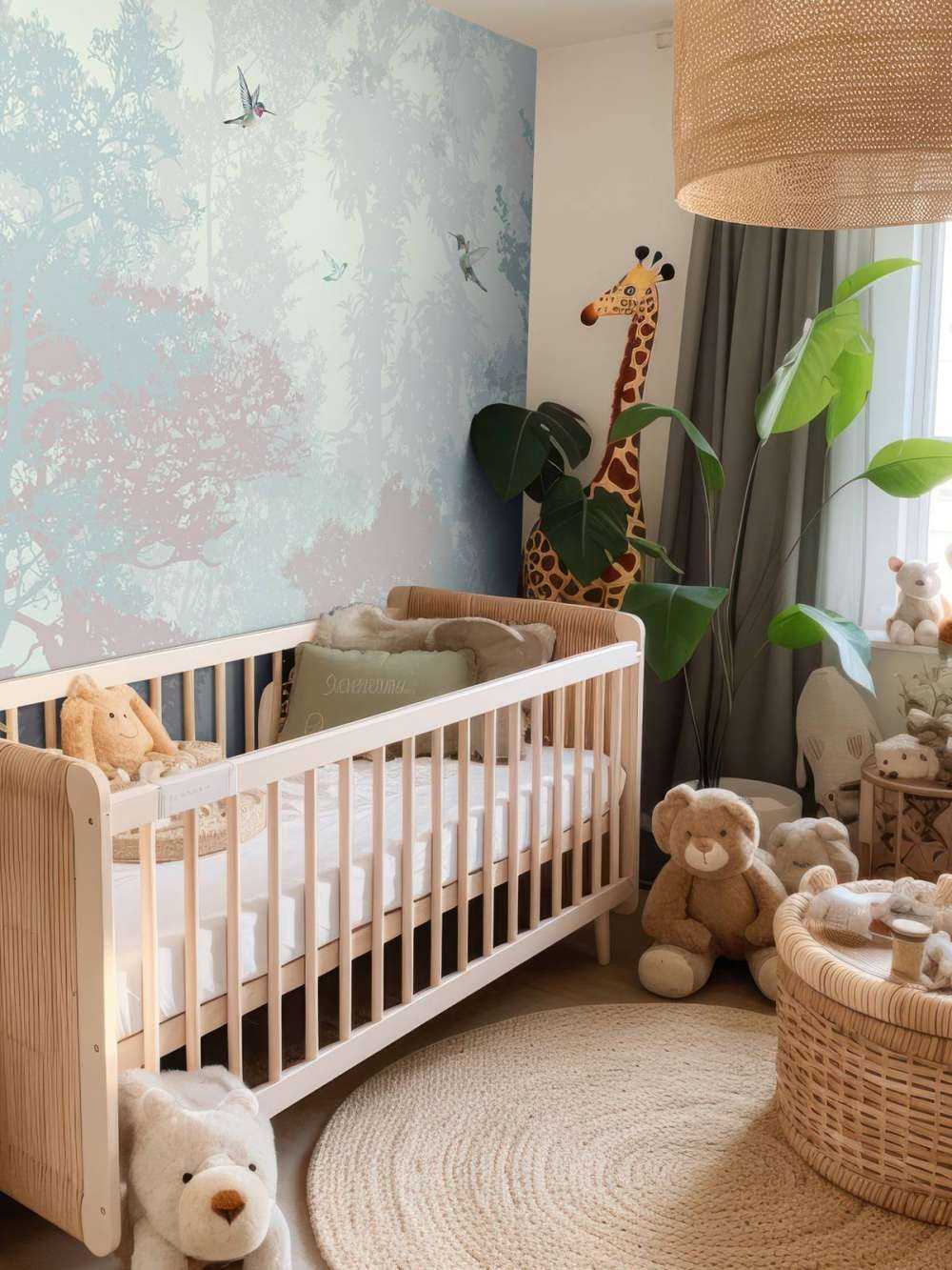 Forêt bleue et rose