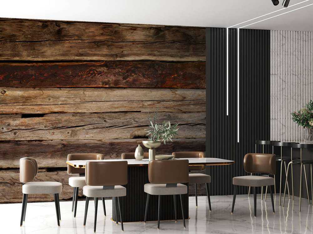 Bois rouge dégradé