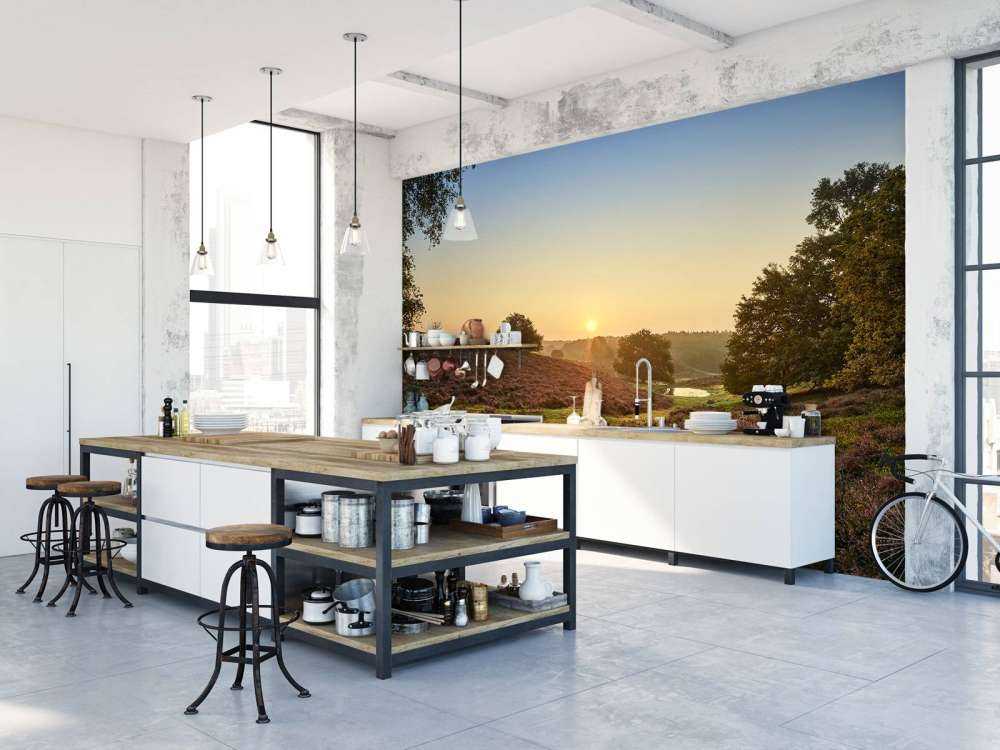 Flaque d'eau sur la lande