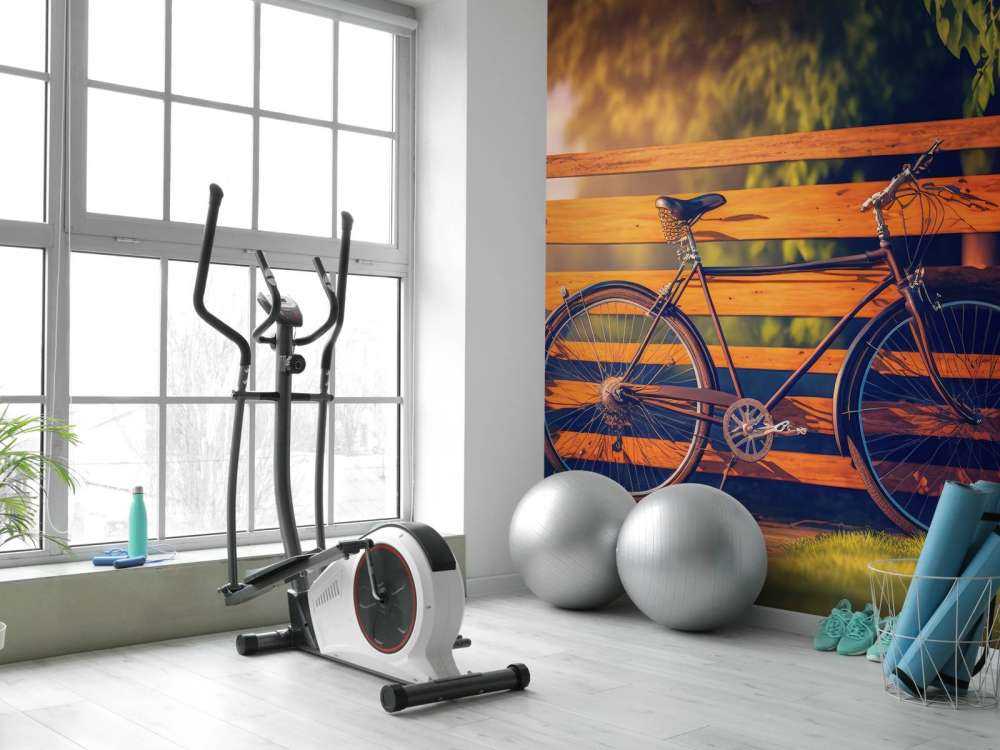 Vélo près d'une clôture en bois