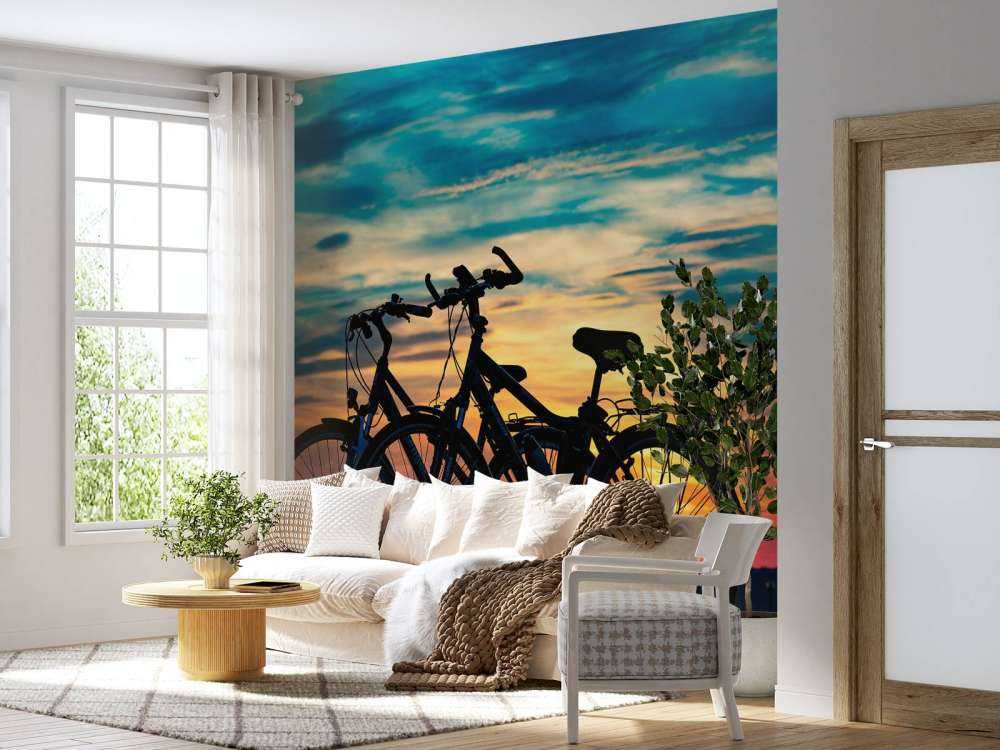 Vélo au coucher du soleil